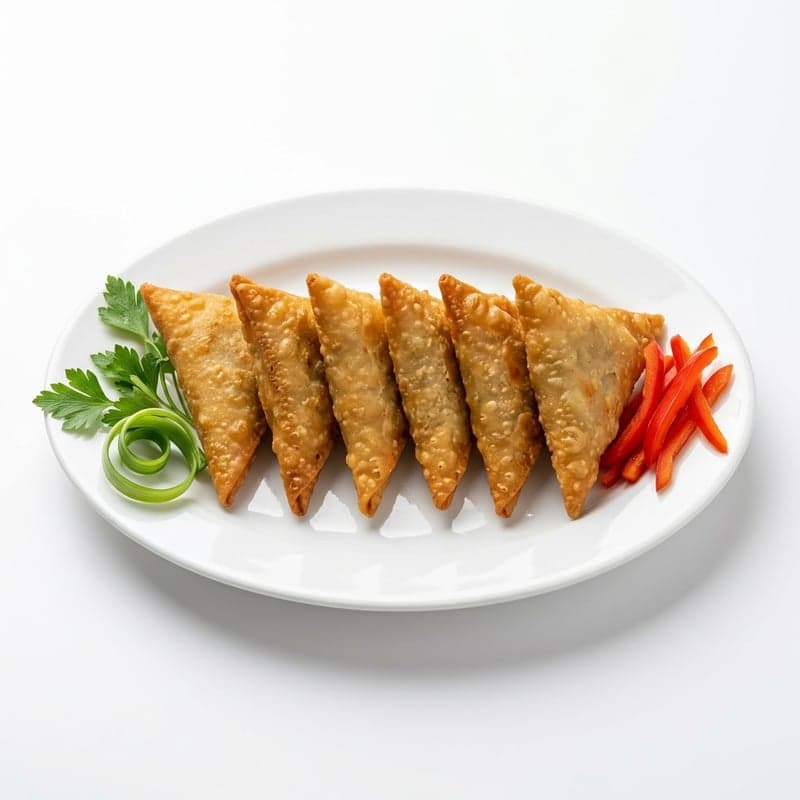 Hand-Wrapped Spicy Potatoes Veggie Samosas (Pack of 20) thumbnail 2