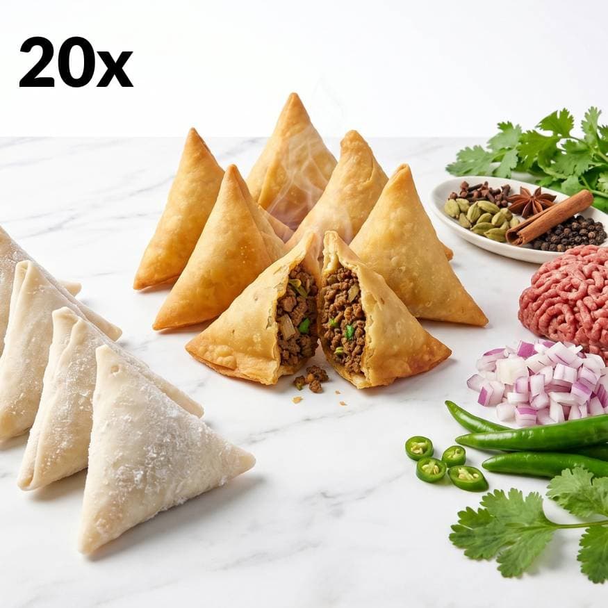 Zabiha Halal Beef Samosas (Pack of 20)