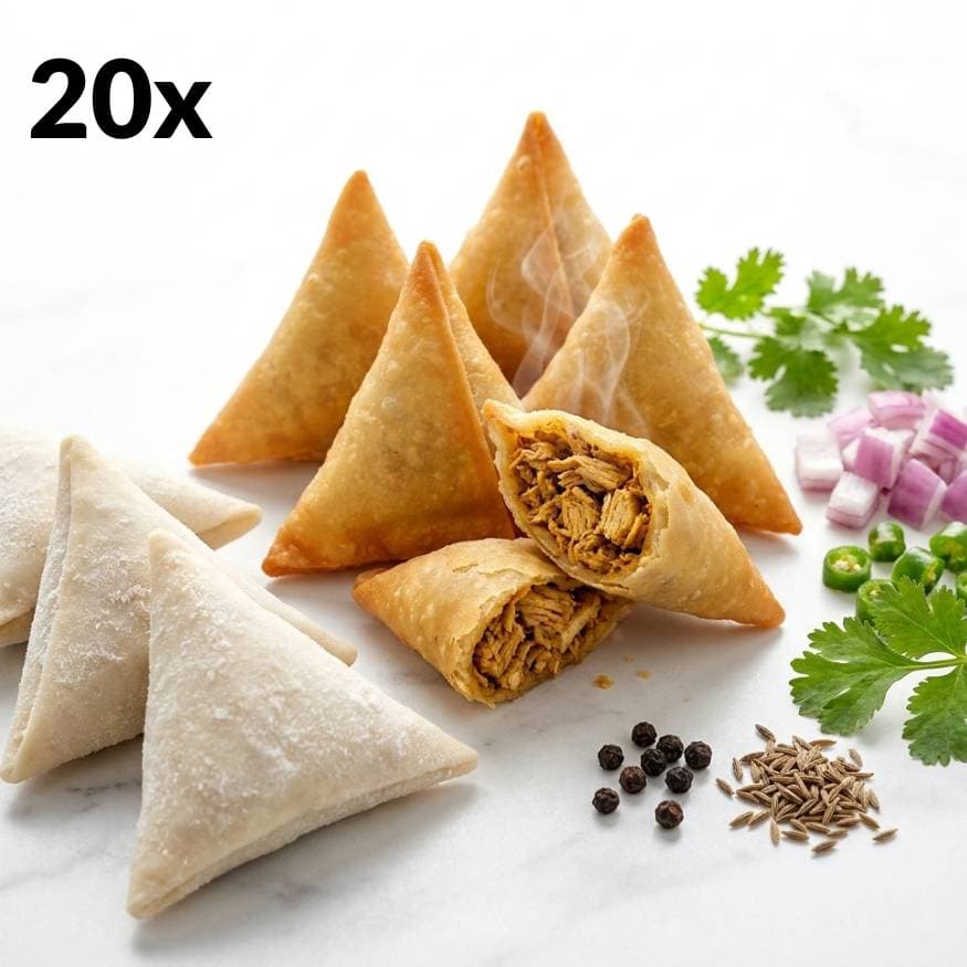 Zabiha Halal Chicken Samosas (Pack of 20)